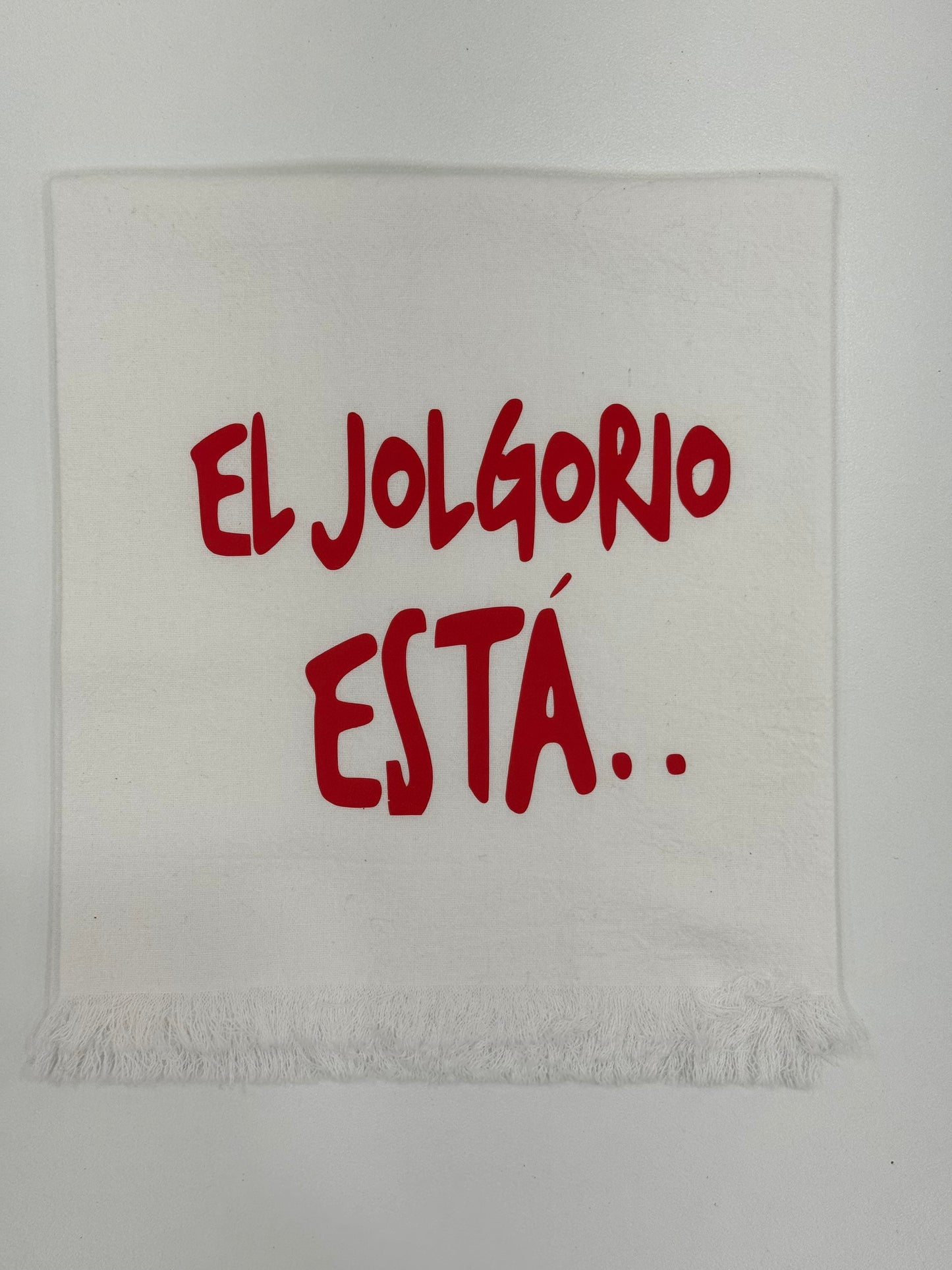 Linen Towel White & Red Jolgorio