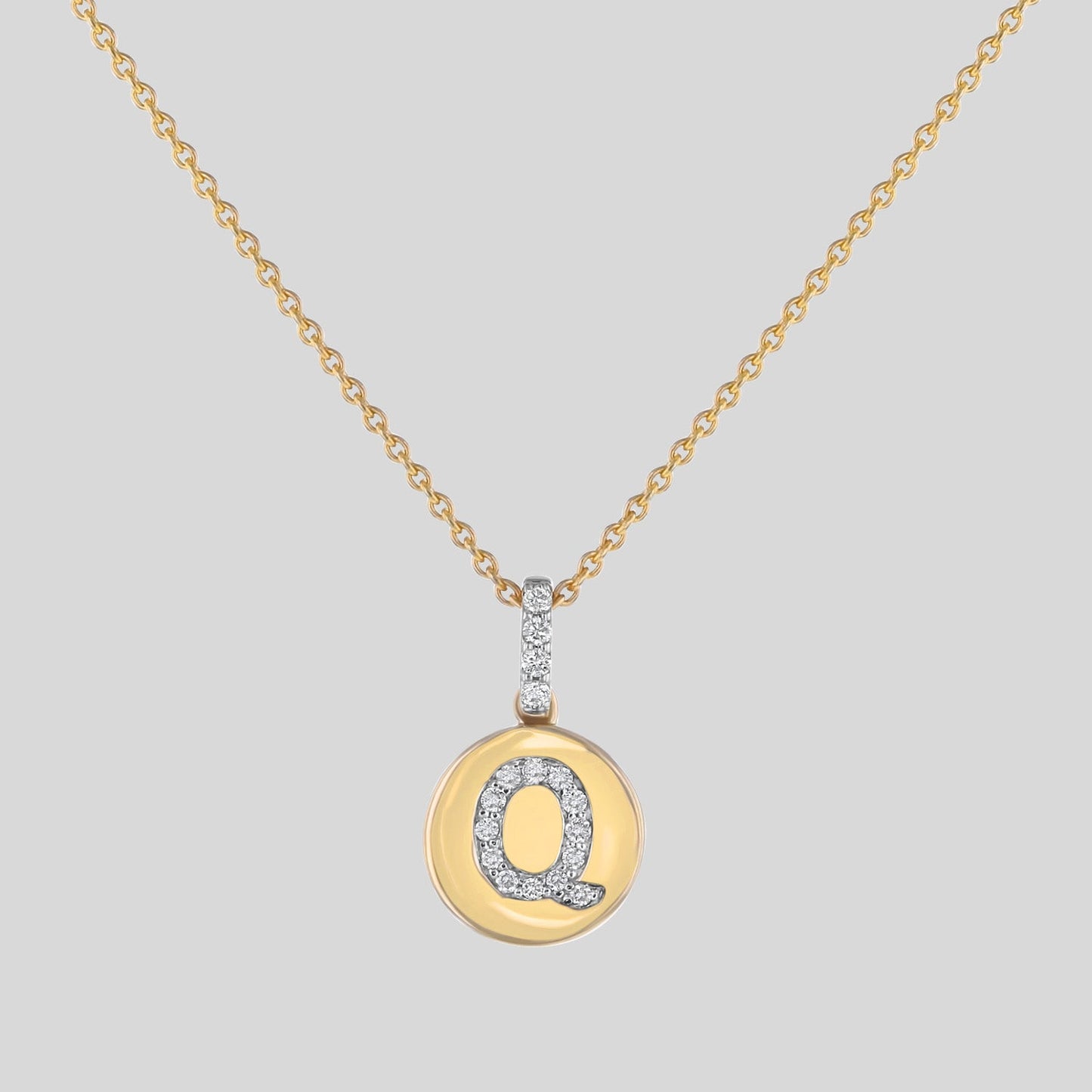 Diamond Initial Pendant Necklace