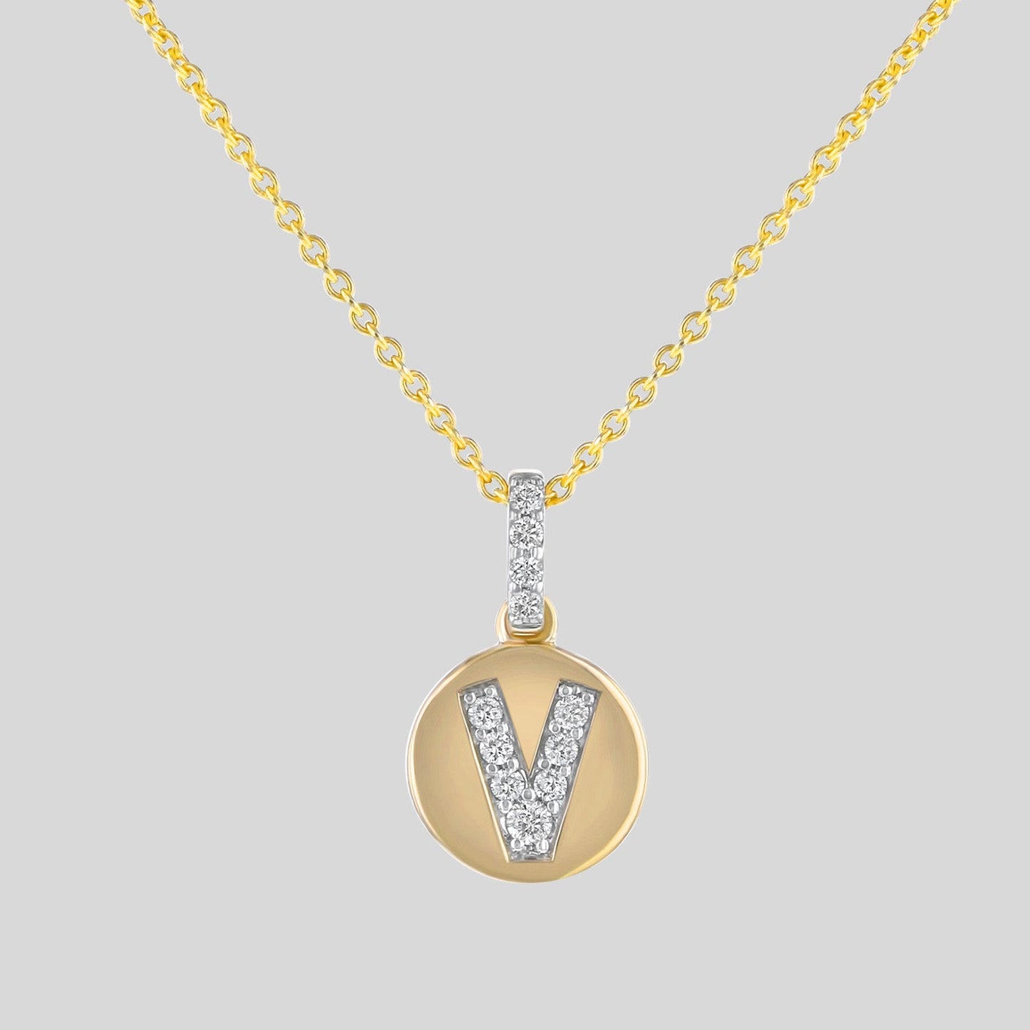 Diamond Initial Pendant Necklace