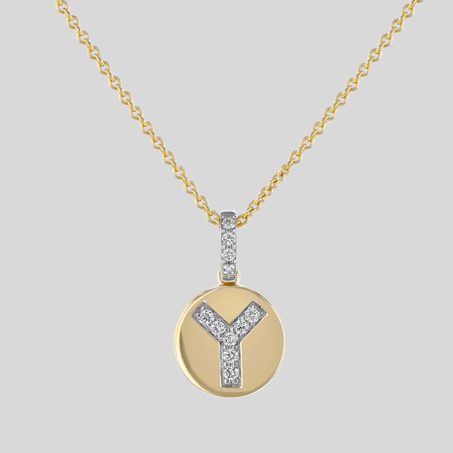 Diamond Initial Pendant without the 18k Gold Chain