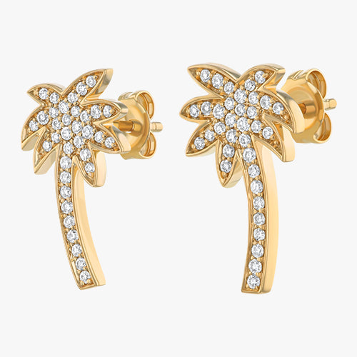 Noémie Palm Tree Lab Grown Diamond Earrings