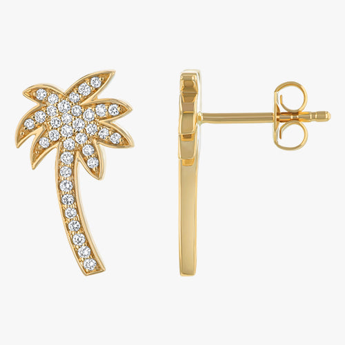 Noémie Palm Tree Lab Grown Diamond Earrings