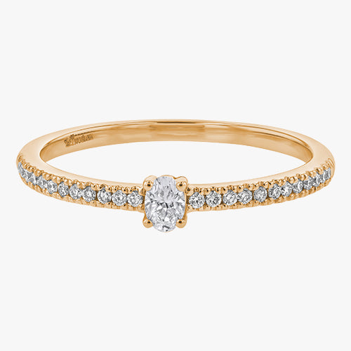 Petite Oval Cut Diamond Ring