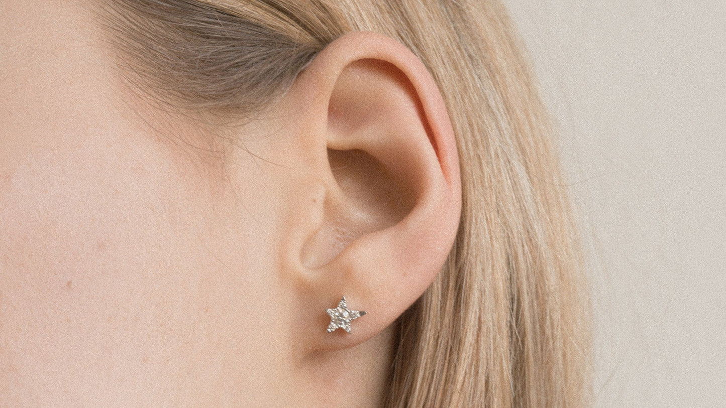 The Single Star Diamond Earring