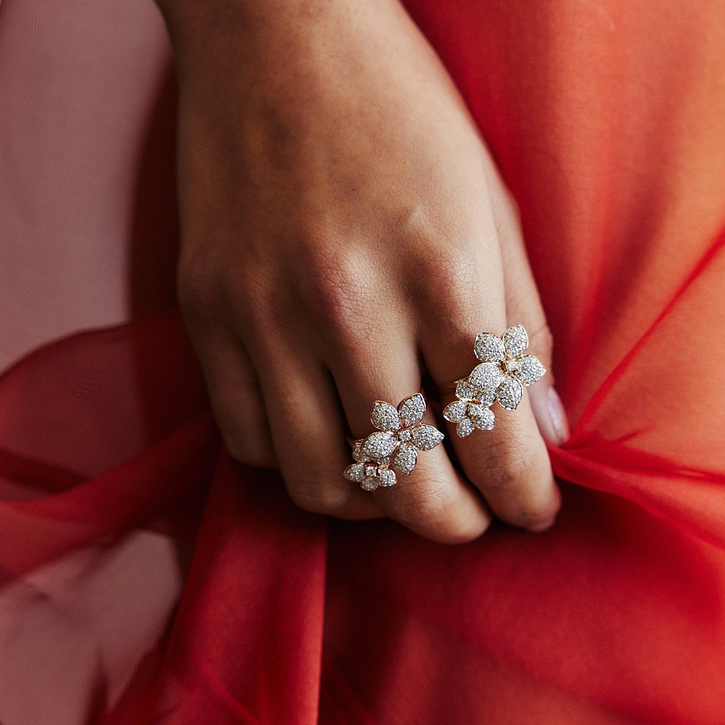 Lab Grown Diamond Flower Petal Ring