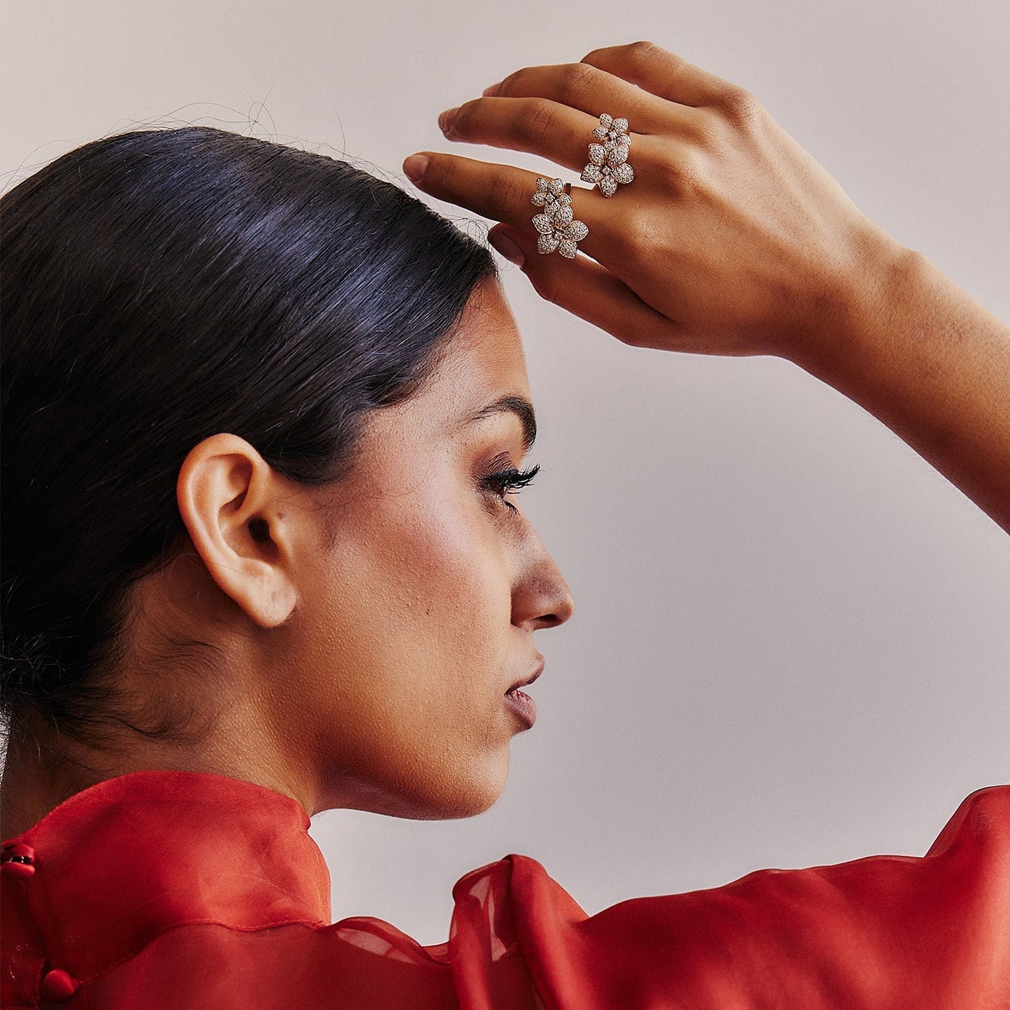 Lab Grown Diamond Flower Petal Ring